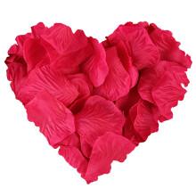 Pétalos de flores artificiales de colores brillantes para decoración de bodas y fiestas, tela no tejida, material de poliéster suave y duradero