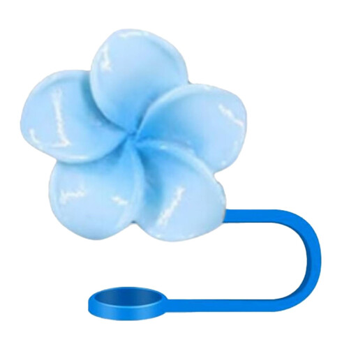 Plumeria Splash Topper Reusable Drinking Tip Cover 1