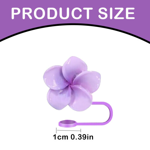 Plumeria Splash Topper Reusable Drinking Tip Cover 2