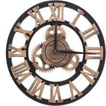 Horloge murale Ă chiffres romains 3D, un artisanat antique qui sublime votre espace, une peinture artisanale multicouche qui ajoute de la