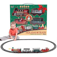 (283) Locomotive Train Toy Rail Model with Front Light and Sound Improve Hand-Eye Coordination Carriage