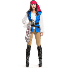 (XL, Woman) Carnival Halloween Couple Caribbean Pirates Costume Captain Warrior Huntress Clubwear Play Suit Cosplay Fancy Party Dress