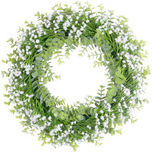 Decoración con temática primaveral, coronas de verano para la puerta principal, corona floral artificial realista con material de primera calidad,