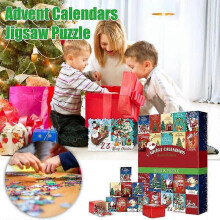 Christmas Advent Calendar 1000 Pieces Jigsaw Puzzles Wall Picture Decor Kids Puz