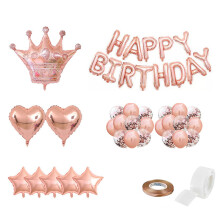Fond à franges pour fête d'anniversaire, décor photo avec ballons en aluminium, bannière « Joyeux anniversaire », décorations sur le thème