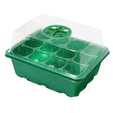 Système de germination sous dôme transparent, kit de germination avec plateau réutilisable et dôme d'humidité, aérations réglables pour le