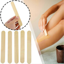 5PCS Wooden Waxing Sticks for Hair Removal Non-Sterile Hair Removal Waxing Applicators for Face Body