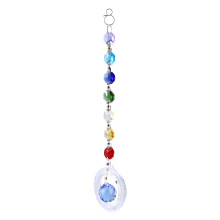 Ornement suspendu pour la décoration intérieure, pendentifs en cristal Rainbow Maker avec perles de chakra transparentes, fonction