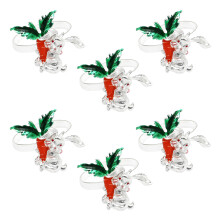 Attache-serviettes décorative en forme de lapin, porte-serviettes élégant pour restaurant, bar et café, compatible avec un bouquet de feuilles