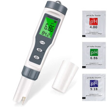 pH-mètre numérique 3 en 1 haute précision, testeur de qualité d'eau intelligent ATC pour eau potable, aquariums et piscines, avec affichage
