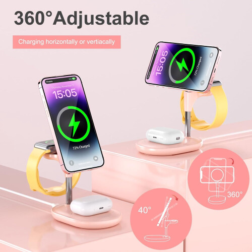Trådlös laddningsstation för iPhone och Apple Watch 1