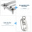Door Security Chain Stainless Steel 2 pcs 6