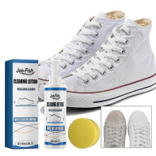 Jue-Fish White Shoes Cleaner Cleans Shoes, Removes Contaminants and Whitens Them Without Water, Just Wipe and Theyll Be White Foam Shoe Polishing