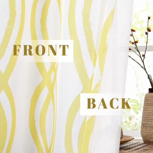Valance Curtains Yellow 52 x 15 inches 2