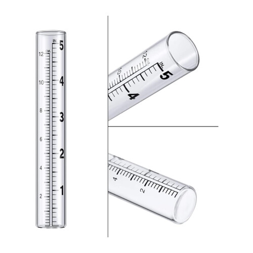 Happon plastic rain gauge replacement tubes 10-pack 5 inch 2