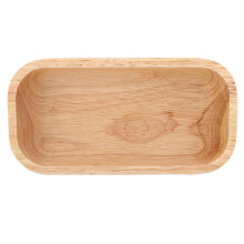 Assiette à dessert en bois naturel, saladier élégant, peintures végétales non toxiques, fabrication artisanale, surface lisse, conception