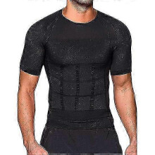 (XL) Mens Slimming Body Shaper Seamless Compression Tummy Control Shirt