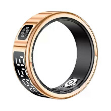 (9, Rose Gold) RS08 Smart Ring 5ATM Waterproof Health Fitness Multi Sport Modes Heart Rate and Blood Oxygen Monitor