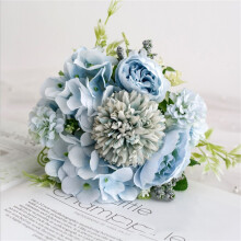 Elegancia y sencillez, centros de mesa para el hogar con arreglos florales artificiales, prácticos ramos de hortensias de seda, arreglos florales