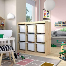 IKEA TROFAST Storage Unit with 9 Boxes 93x44x91cm