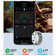 SY15 Ring with Heart Rate,Blood Oxygen,Sleep Monitoring Waterproof for Android & IOS Size 13