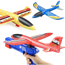 Ensemble de 3 avions en mousse, planeurs en polystyrène pour enfants, jouets d'avions volants légers pour jouer en extérieur