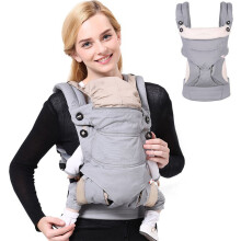 Porte-bébé ergonomique 4 en 1 avec 4 positions de portage pour bébés et jeunes enfants jusqu'à 20 kg, gris clair