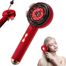 Peigne de massage EMS, brosse à cheveux à lumière rouge, soin du cuir chevelu par microcourant, brosse de soin électrique pour la santé des