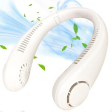 Ventilateur de cou portable sans pales, mini ventilateur rechargeable par USB, flux d'air silencieux à 360 degrés, 3 vitesses, léger pour le