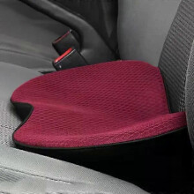 (Red) 2 in 1 Multifunctional Car Seat Cushion Universal Memory Lumbar Pillow Support