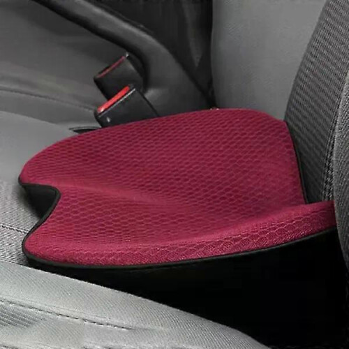 (Red) 2 in 1 Multifunctional Car Seat Cushion Universal Memory Lumbar Pillow Support