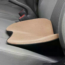 (Beige) 2 in 1 Multifunctional Car Seat Cushion Universal Memory Lumbar Pillow Support
