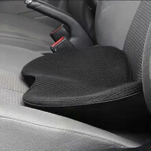 (Black) 2 in 1 Multifunctional Car Seat Cushion Universal Memory Lumbar Pillow Support