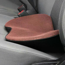 (Brown) 2 in 1 Multifunctional Car Seat Cushion Universal Memory Lumbar Pillow Support
