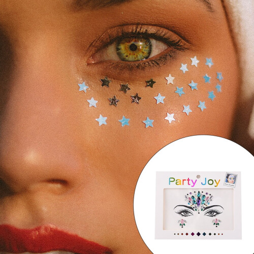 Eye Forehead Rhinestone Stickers Self-Adhesive 12pcs
