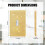 Rhinestone Light Switch Cover Bling Gold Single Gang 2