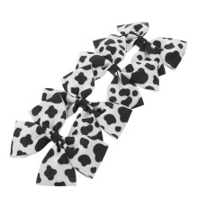 4St Multi Kleurige Baby Haaraccessoires Met Koeienprint Strik En Clip