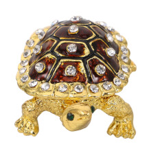 Lichtbruine Schildpad Sieraden Organizer Doos Met Zee Thema
