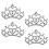 4St Mini Tiara Kroon Haarkam Voor Feest En Bruiloft 1