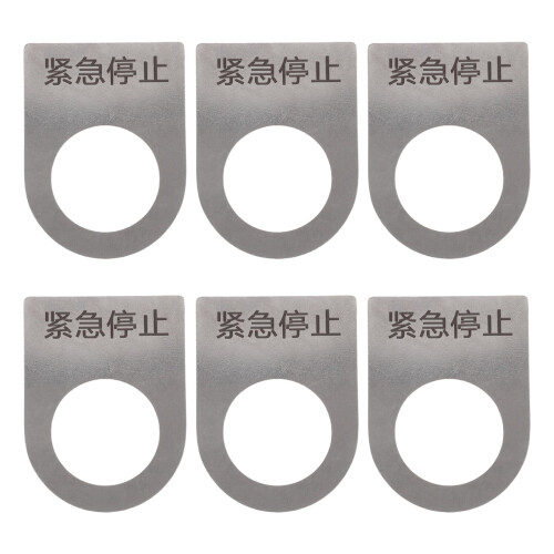6St Rvs Noodstop Button Label Voor Veiligheidsbediening Badkamer