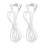 2St Rechte Micro USB Kabel Wit, Gevlochten, Snelle Data Transfer 1