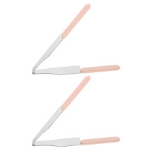 2St Roze Rvs Cake Lifters Met Antislip Handgreep Voor