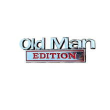 (Red) Old Man Edition Car Emblem 3D Metal Sticker BadgeFunny Edition Nameplate Decal