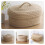 Khaki rope storage box with lid 1 piece 6