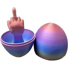 (A) 3D Printed Easter Eggs-Surprise Middle Finger Creative Middle Finger Ornament Personalized Finger Gift for Your Loved