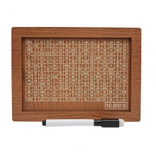 (E) Wooden Money Box with Counter Marker, Piggy Bank with Target Numbers, Coin Cash Saving Box