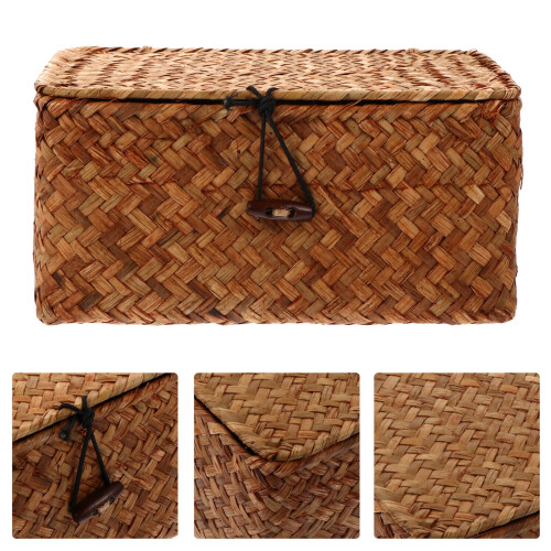 Seaweed Storage Box Woven Desktop Organizer 1 Pc 2