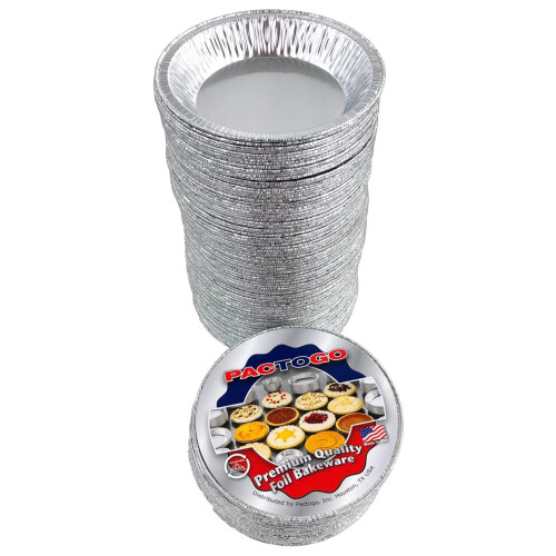 Tart Pan 4.5 Inch 7/8 Inch Deep Mini Pie Tin 50 Pack 2
