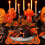 Halloween lace table runner orange 1 piece 4