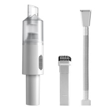 Wireless Car Vacuum Cleaner Multi-Functional 17000 Pa Strong Suction Handheld Rechargeable Vacuum Battery Power White
